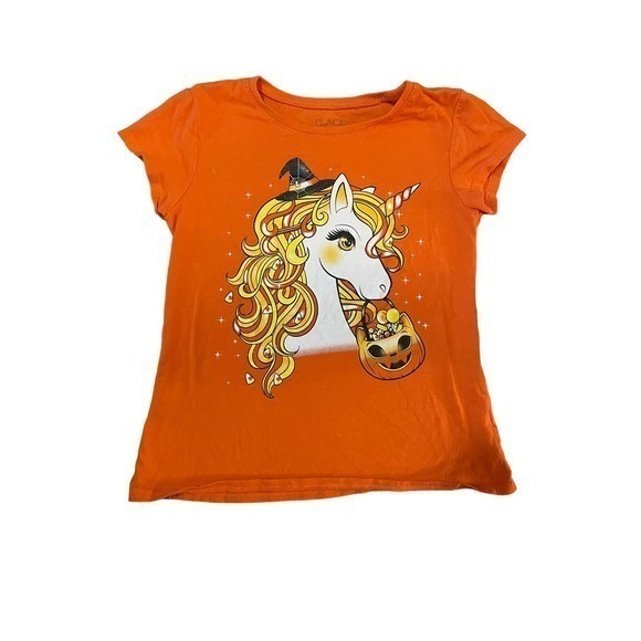 Candy Corn Unicorn Halloween T-Shirt - Picture 1 of 2